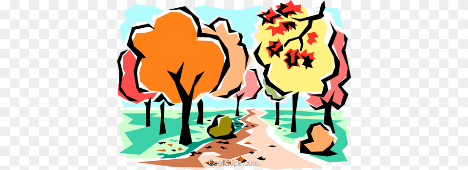 Fall Scene Royalty Vector Clip Art Illustration, Painting, Modern Art, Baby, Person Free Transparent Png