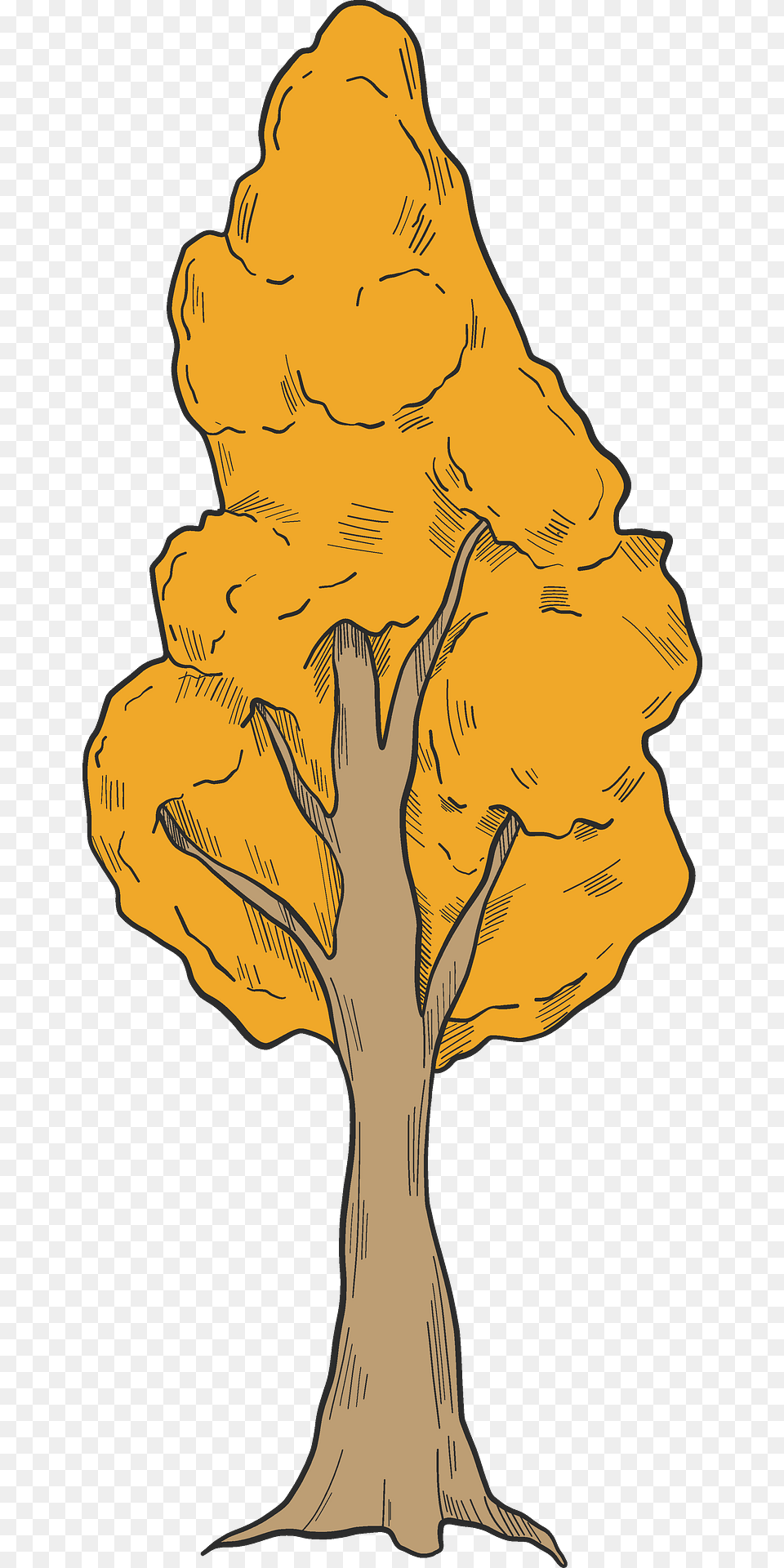 Fall Tree Clipart, Plant, Art, Person, Painting Png Image