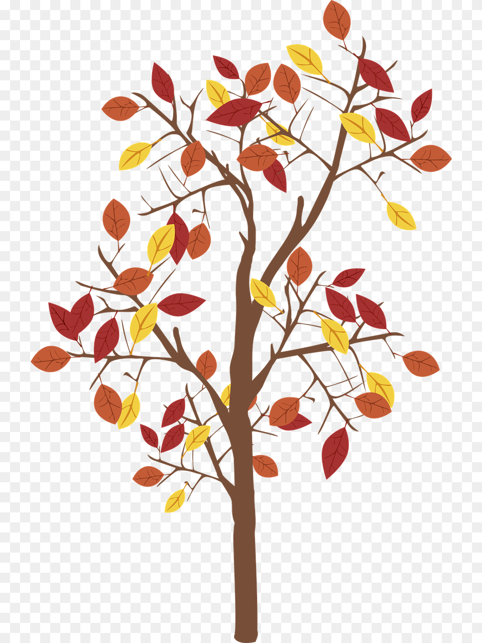 Fall Tree Graphics, Leaf, Plant, Art, Pattern Png Image