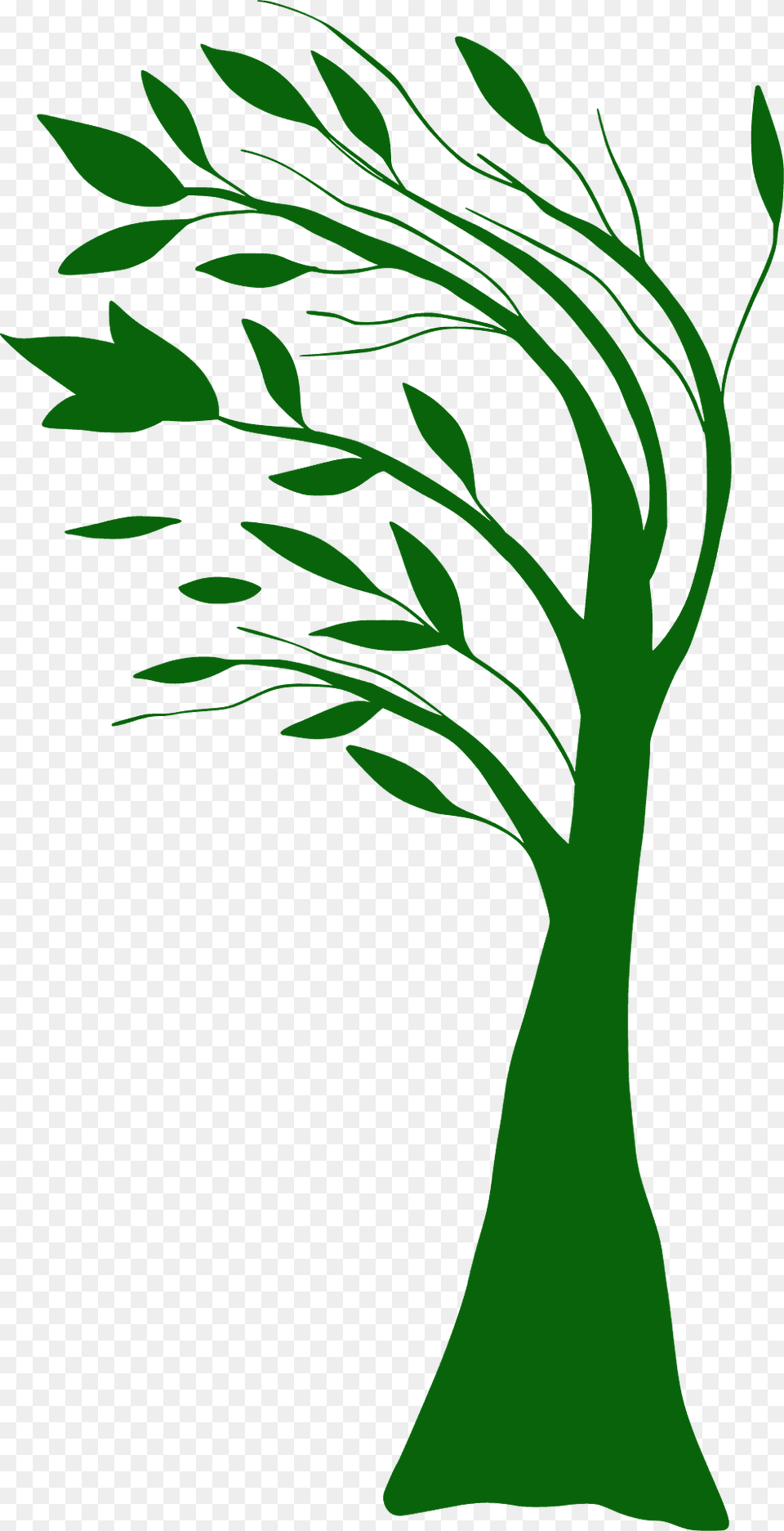 Fall Tree Silhouette, Art, Graphics, Green, Plant Png Image