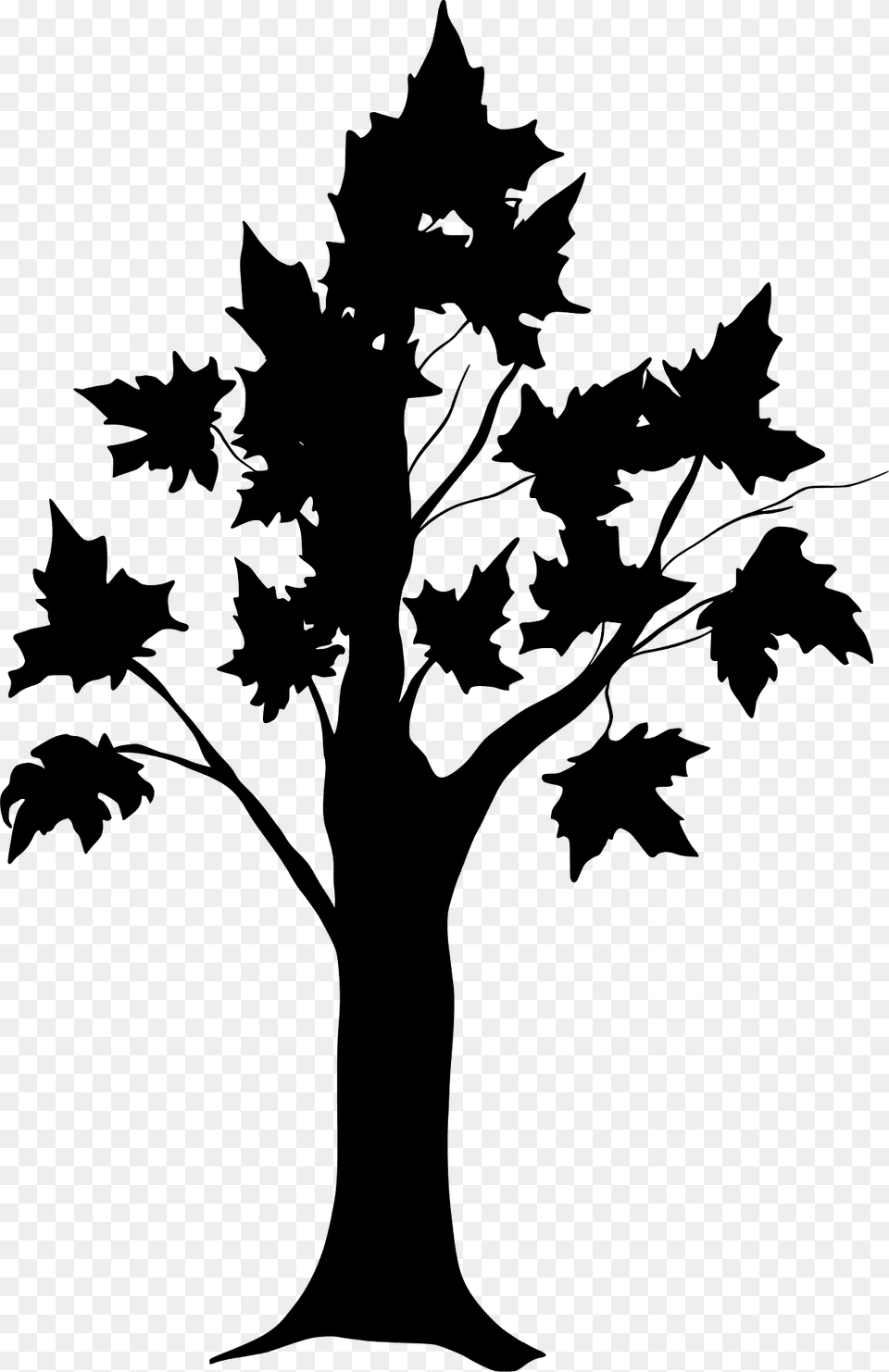 Fall Tree Silhouette, Leaf, Plant, Cross, Symbol Png