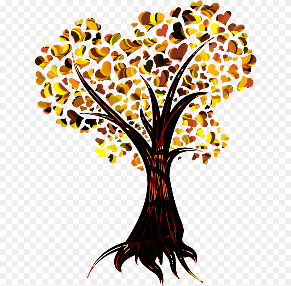 Fall Tree Transparent Tree Of Heart, Art, Floral Design, Graphics, Modern Art Free Png