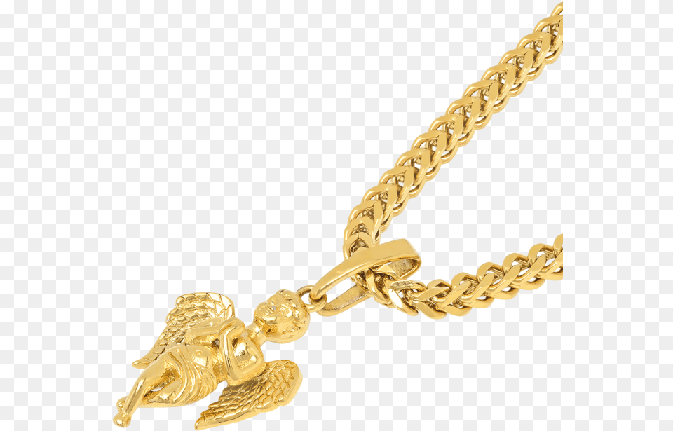 Fallen Angel Choker Chain, Gold, Accessories, Jewelry, Necklace Png