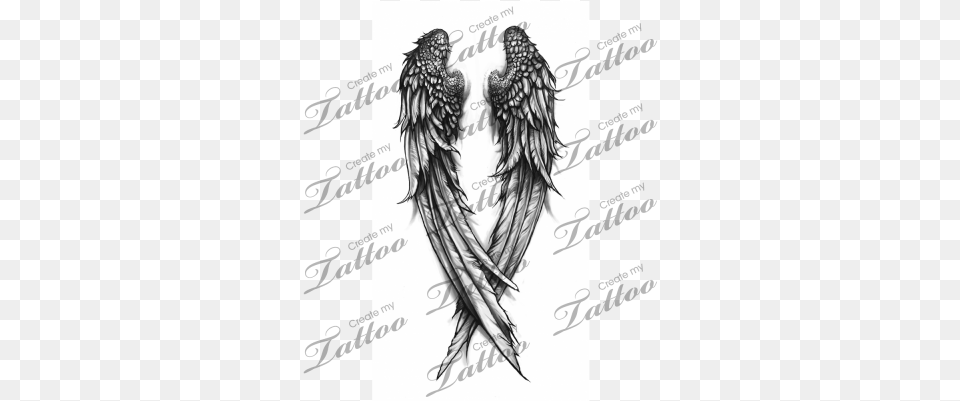 Fallen Angel Wings Custom Tattoo Fallen Angel Wings Tattoo Designs, Art, Person, Skin, Drawing Free Png Download