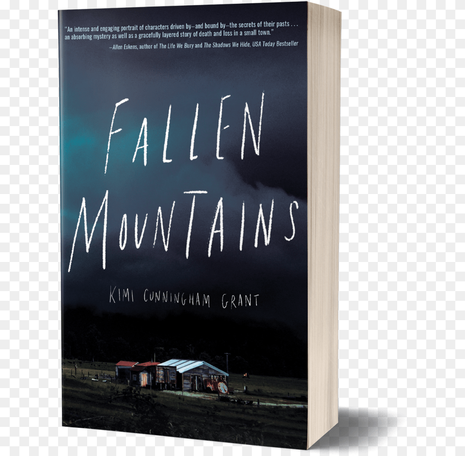 Fallen Mountains Book Cover House Nestled Into The Book Cover, Publication, Outdoors, Nature, Blackboard Png