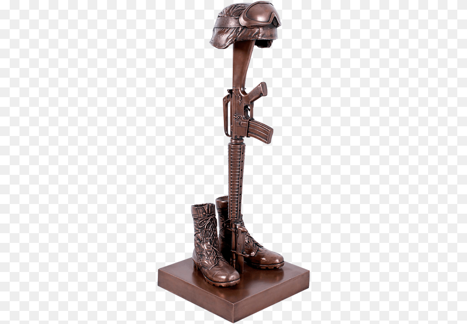 Fallen Soldier India Statue, Bronze, Boot, Clothing, Footwear Png