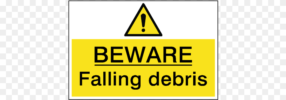 Falling Debris Beware Of Falling Debris, Sign, Symbol, Scoreboard Png Image