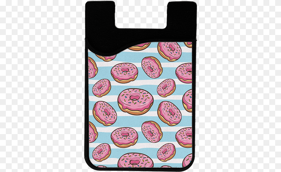 Falling Donuts 2 In 1 Card Caddy Phone Wallet Vector Food Seamless Pattern, Paisley, Smoke Pipe Png