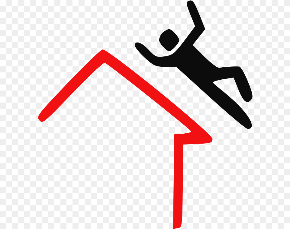 Falling Falling From Roof, Sign, Symbol, Cross, Dog House Free Png Download