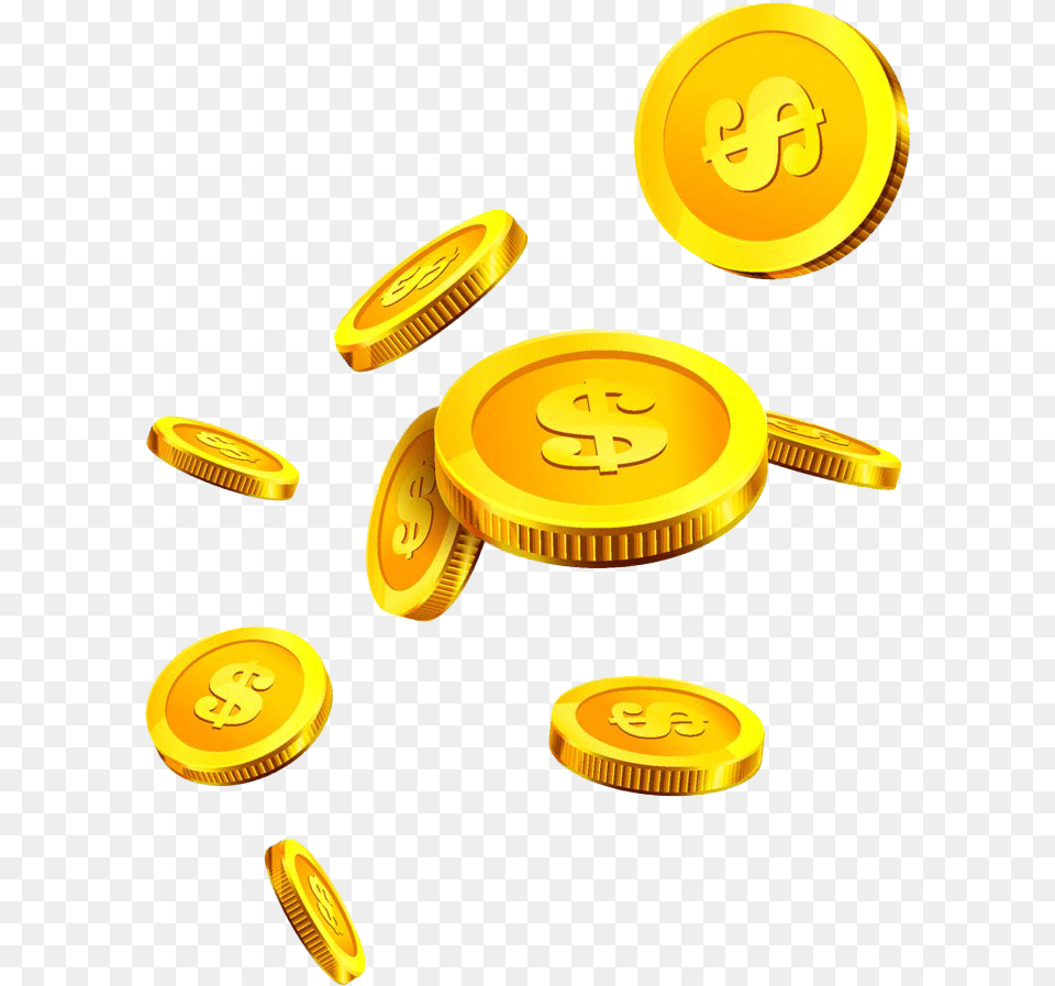 Falling Gold Coin Coins, Treasure Free Transparent Png