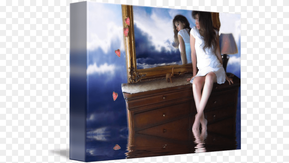 Falling Hearts By Dana Daneli Girl, Cabinet, Photography, Furniture, Person Free Png Download