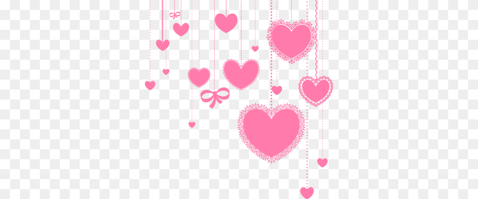 Falling Hearts String Of Hearts Heart, Art Free Transparent Png