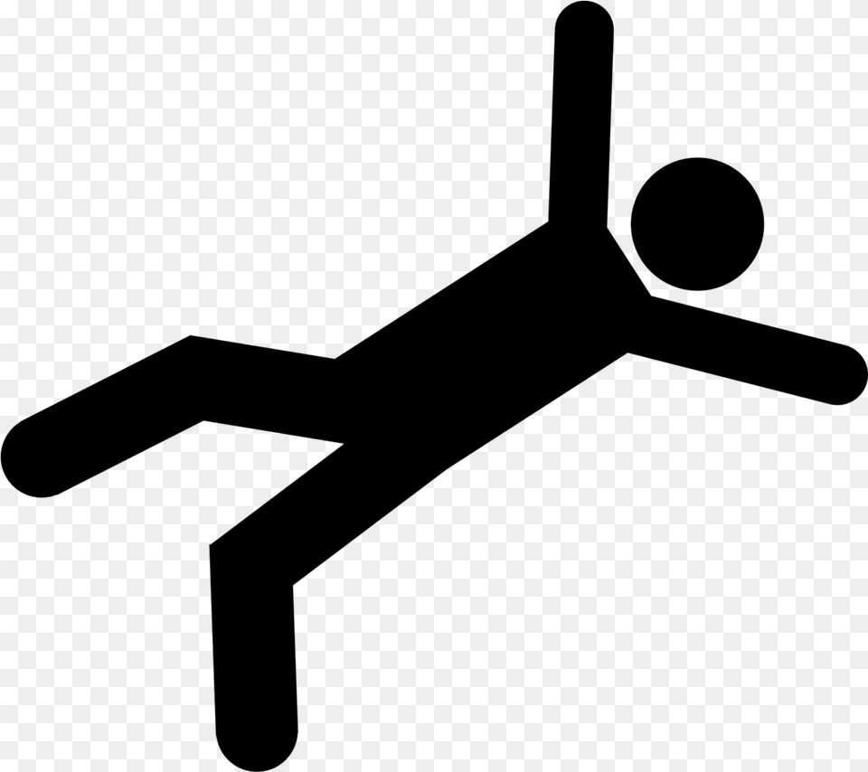 Falling Icon, Gray Png Image