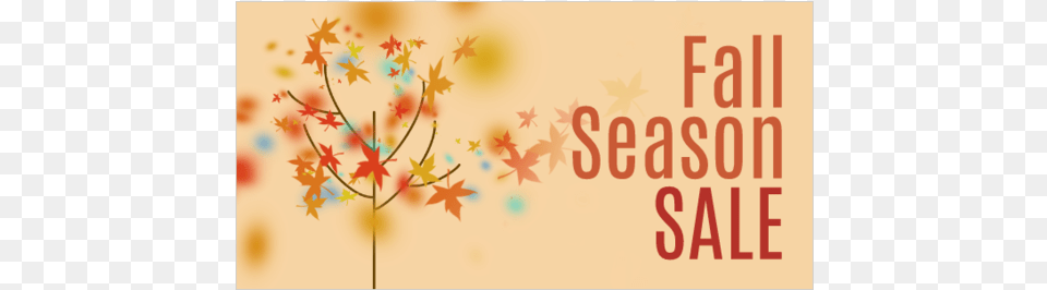 Falling Leaves Autumn Colors Autumn Sales Banner, Leaf, Plant Free Png