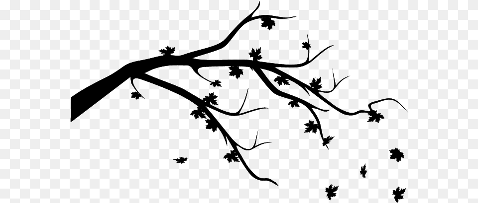 Falling Leaves Falling Leaves Black And White, Gray Free Transparent Png