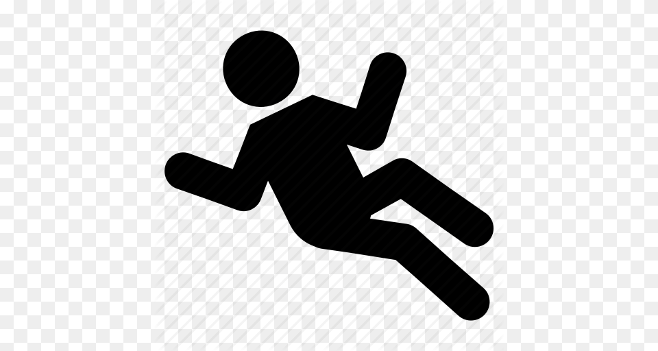 Falling Male Man Stick Stickman Icon, Silhouette, Ball, Handball, Sport Free Transparent Png