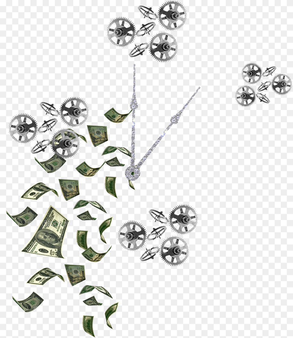 Falling Money, Machine, Spoke, Wheel Png Image