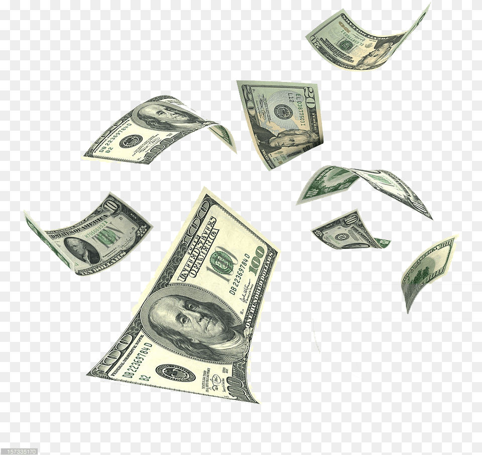 Falling Money Background Clipart Money Falling Transparent Background, Dollar, Face, Head, Person Free Png Download