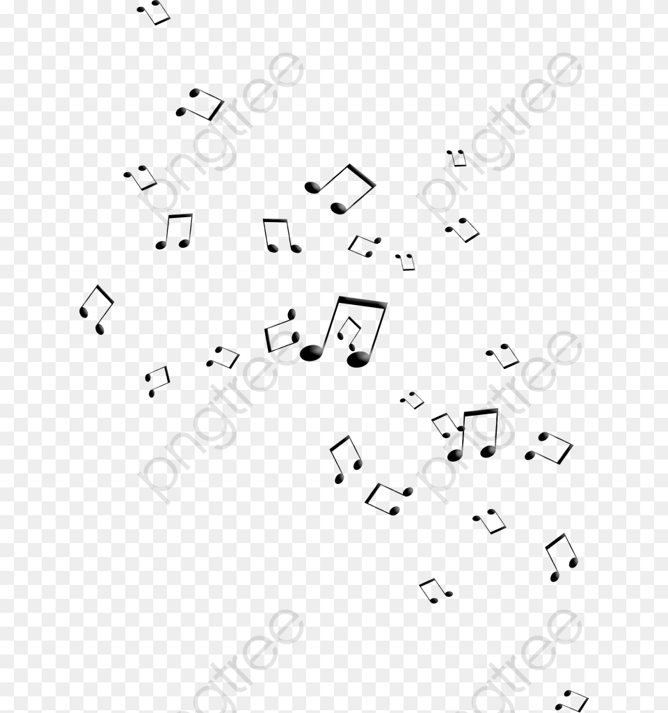 Falling Music Notes, Text Free Png Download