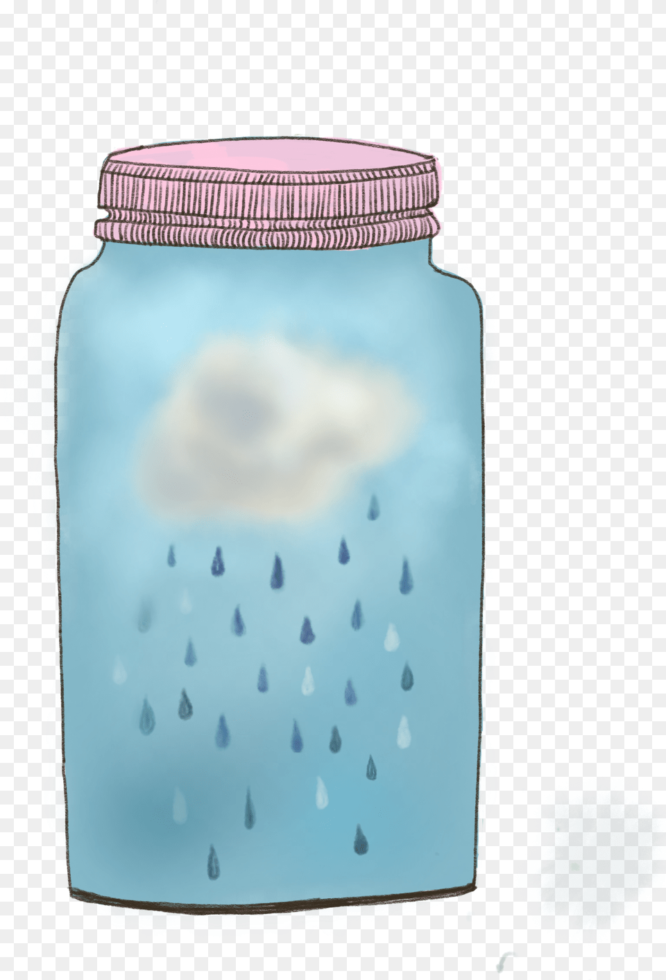 Falling Rain, Jar, Diaper Free Png