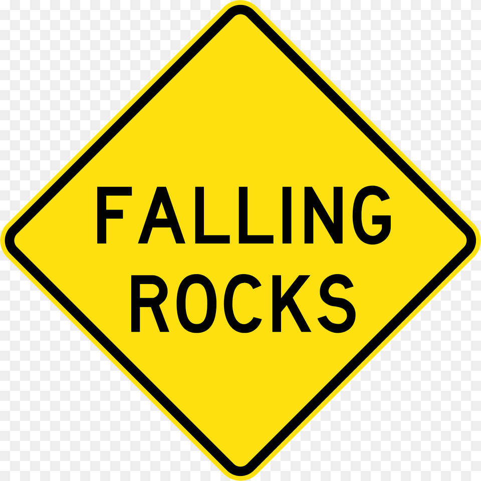 Falling Rocks Or Debris Sign In Australia Clipart, Road Sign, Symbol Free Transparent Png