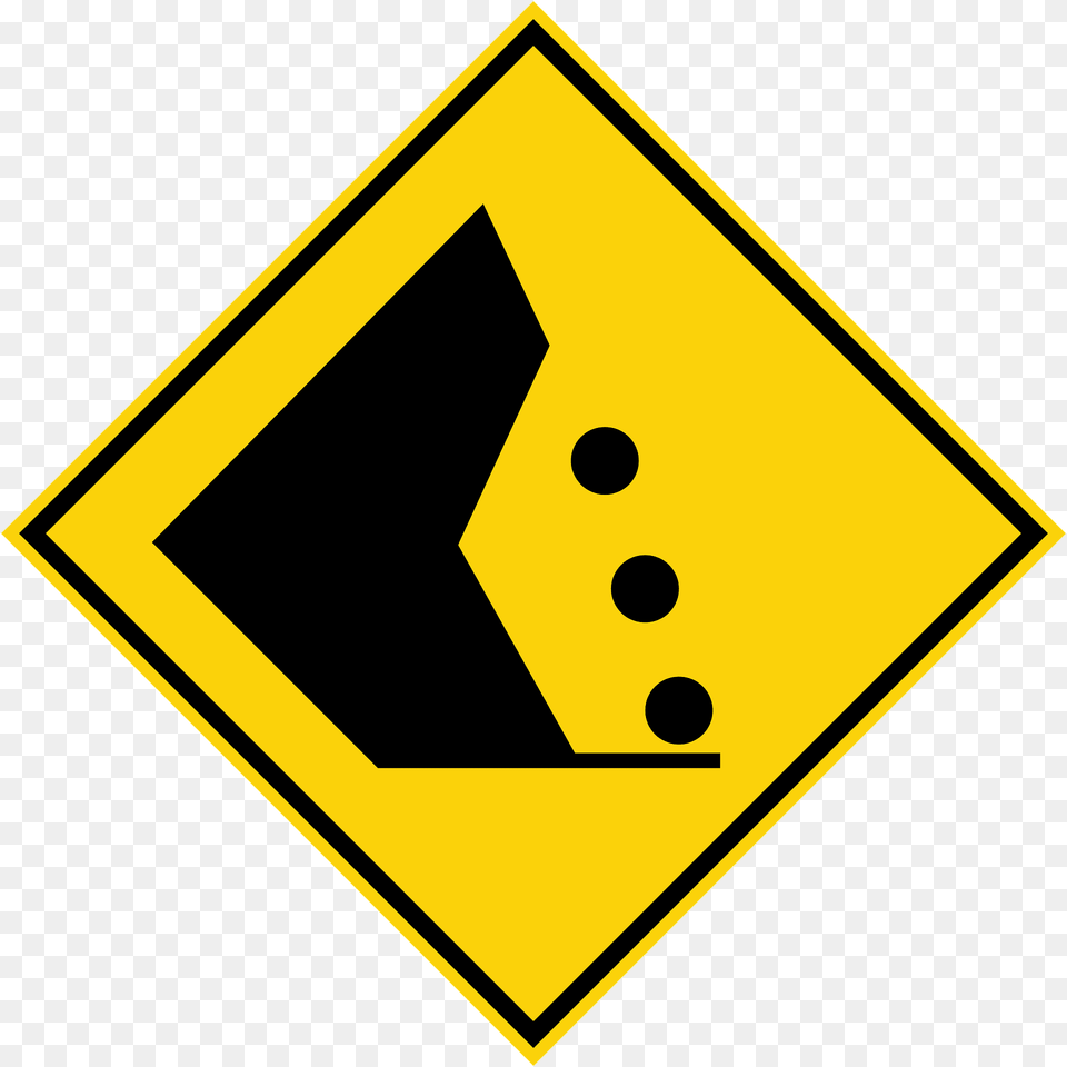 Falling Rocks Or Debris Sign In Malaysia Clipart, Symbol, Road Sign, Blackboard Free Png