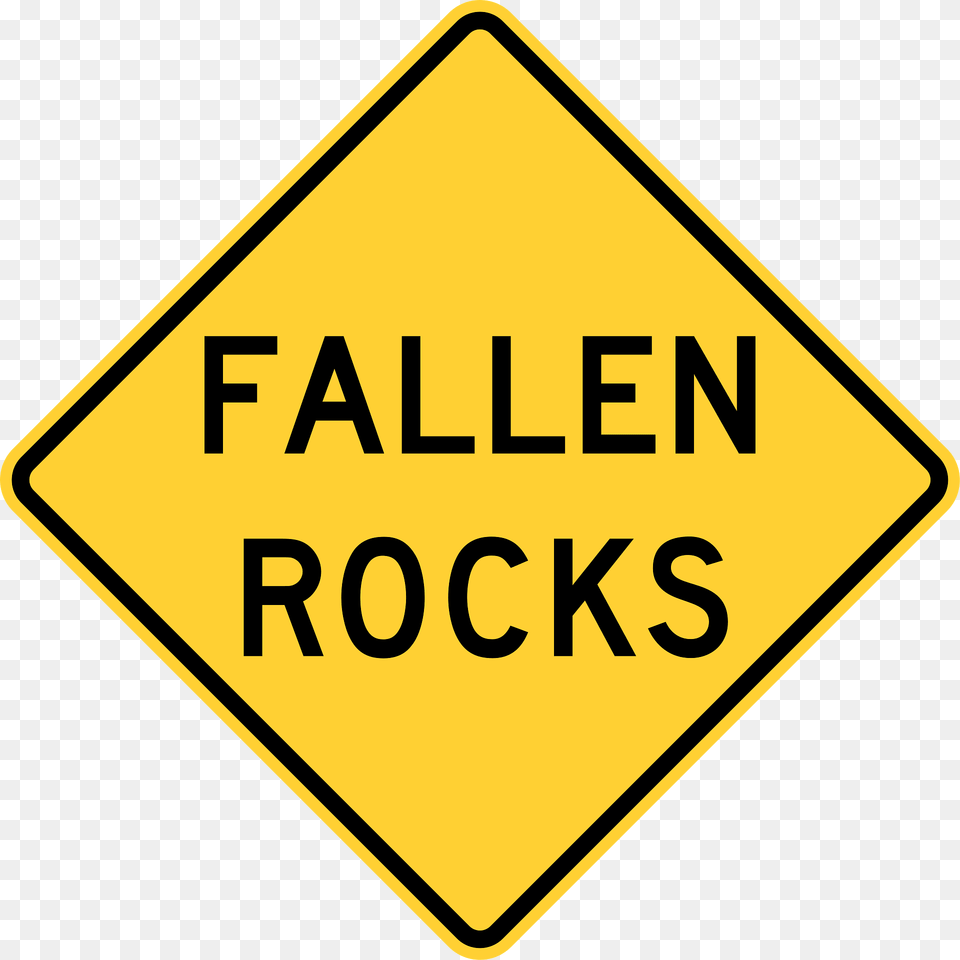 Falling Rocks Or Debris Sign In United States Clipart, Road Sign, Symbol Png