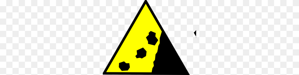 Falling Rocks Yellow Clip Art, Triangle, Weapon Free Png