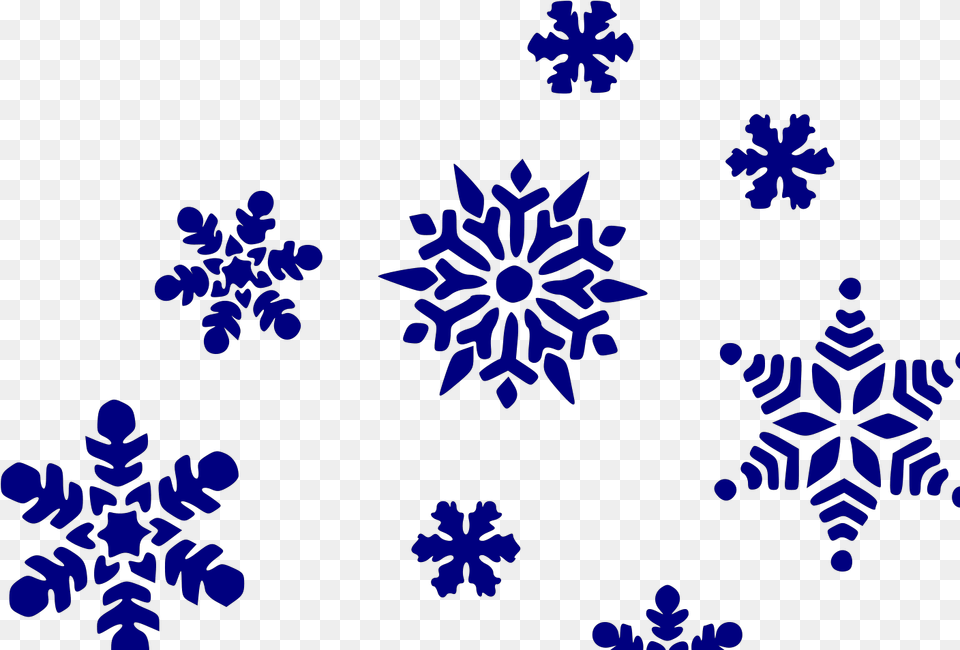 Falling Snowflakes Clipart Black And White, Nature, Outdoors, Pattern, Snow Free Png Download