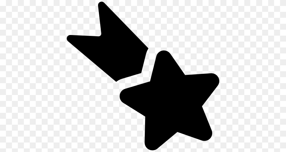 Falling Star Christmas Shooting Star Icon, Star Symbol, Symbol, Silhouette, Animal Png Image