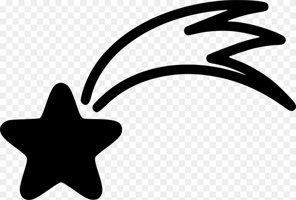 Falling Star Comet Icon Star, Silhouette, Stencil, Symbol, Bow Png