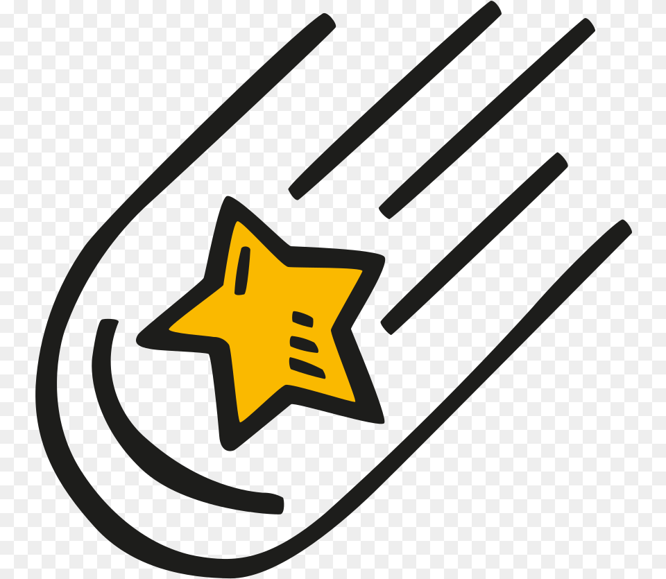 Falling Star Icon Of Space Hand Falling Star Icon, Star Symbol, Symbol Free Png