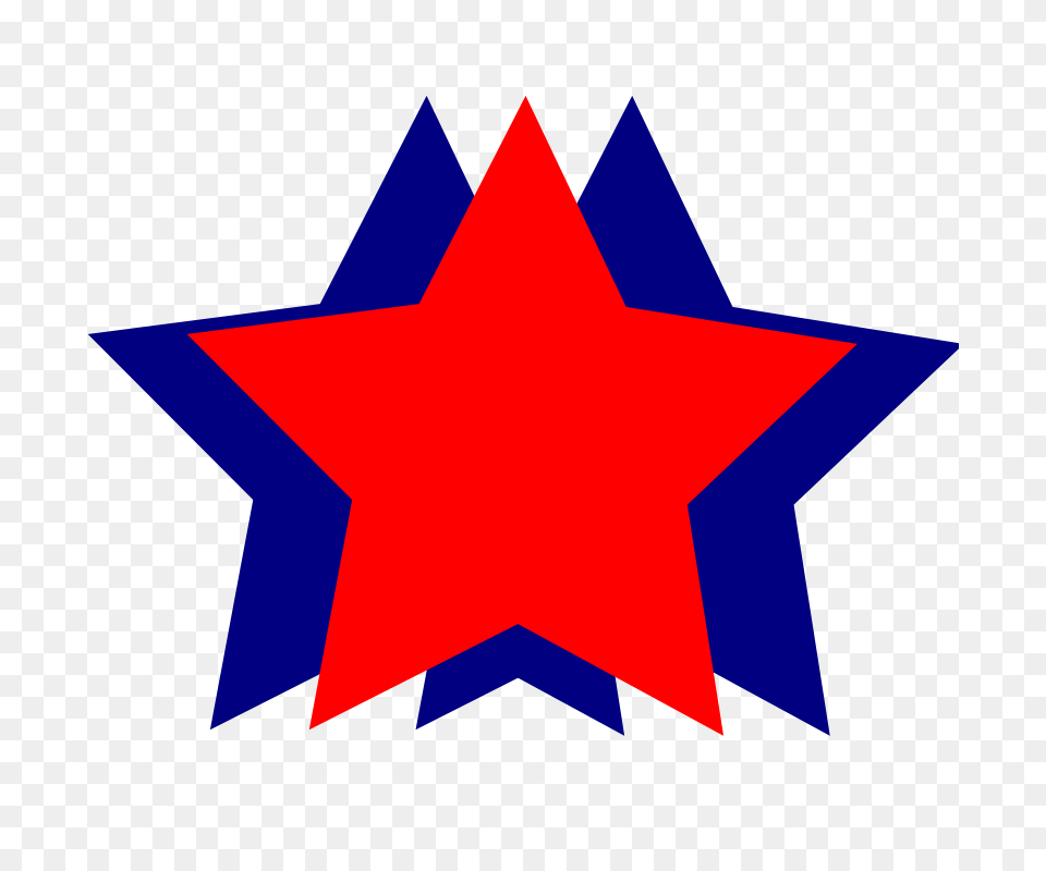 Falling Stars Clipart Fancy Star Red And Blue Star, Star Symbol, Symbol, Flag Free Transparent Png