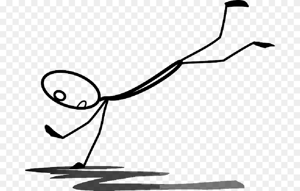 Falling Tripping Stickman Stick Figure, Bow, Weapon Png