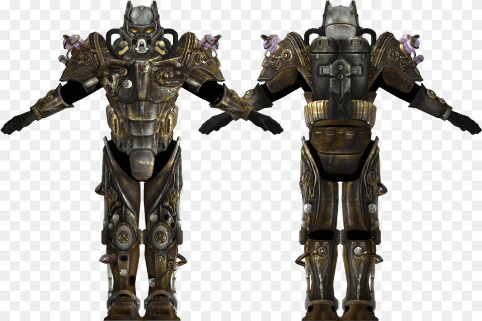 Fallout 3 Tesla Armor, Person, Bronze Free Png Download