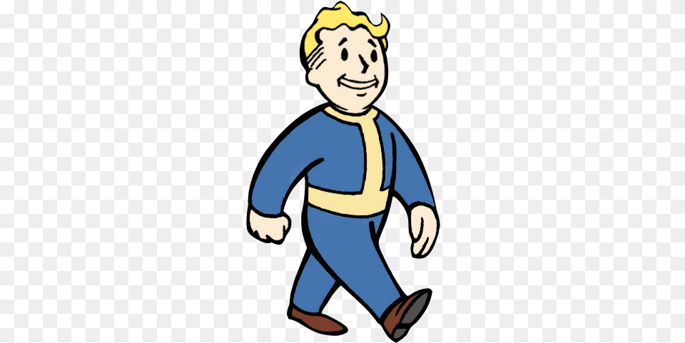 Fallout 3 Vault Boy Fallout Vault Boy Walking, Baby, Person, Cartoon, Face Free Png