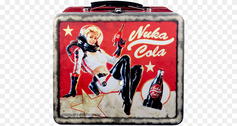 Fallout 4 Tin Tote Fallout Game Coca Cola, Adult, Female, Person, Woman Png Image