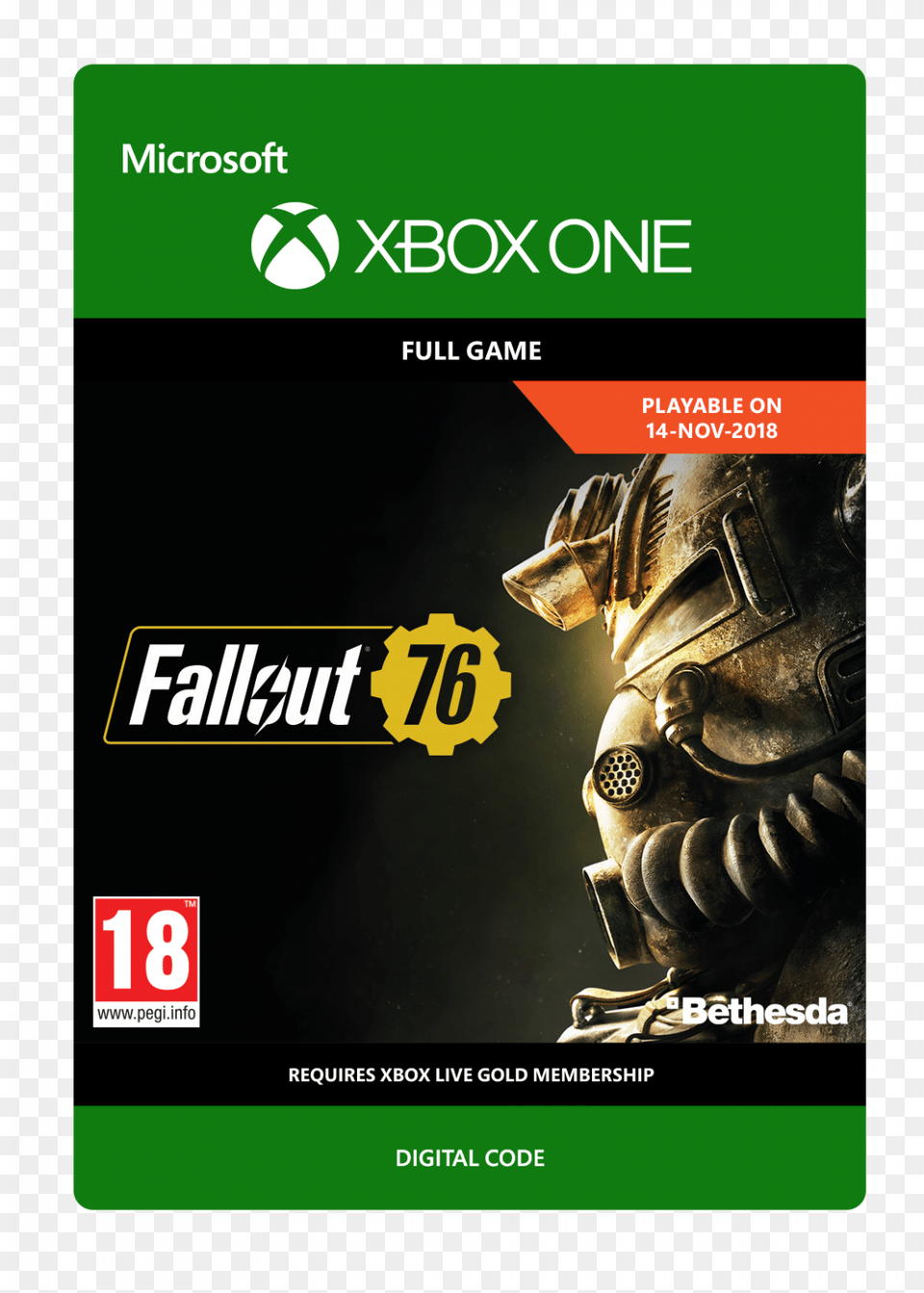 Fallout 76 Xbox One Digital, Advertisement, Poster, Adult, Person Free Png Download
