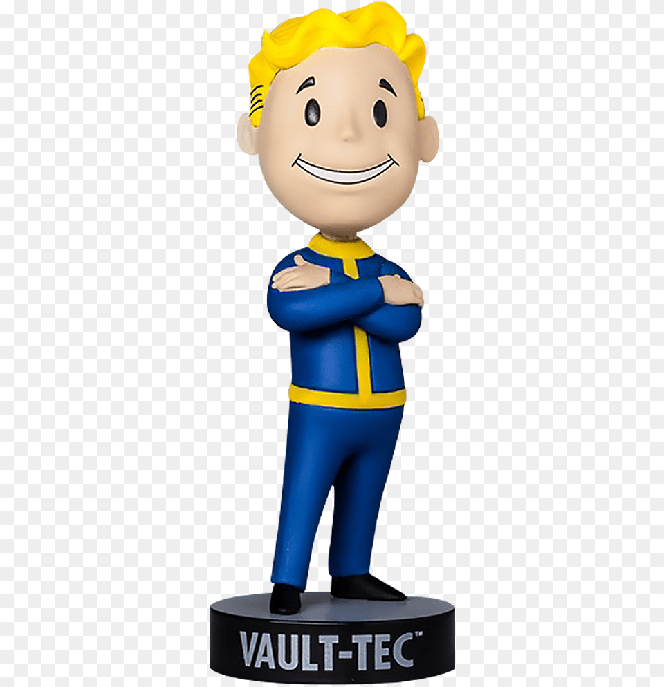 Fallout Arms Crossed Vault Boy 111 Bobblehead Fallout, Figurine, Person, Face, Head Free Png