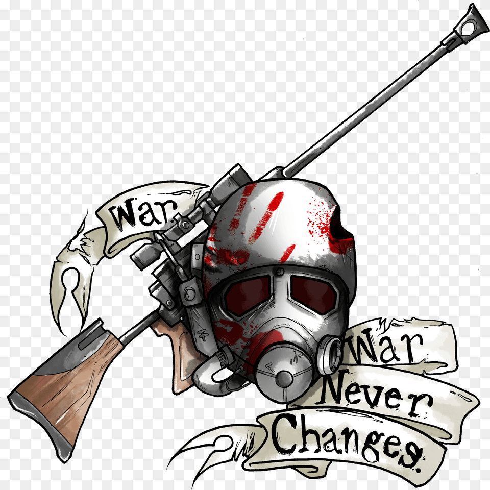 Fallout Art Fallout New Vegas Fallout Fallout Ncr War War Never Changes Tattoo, Firearm, Gun, Rifle, Weapon Png