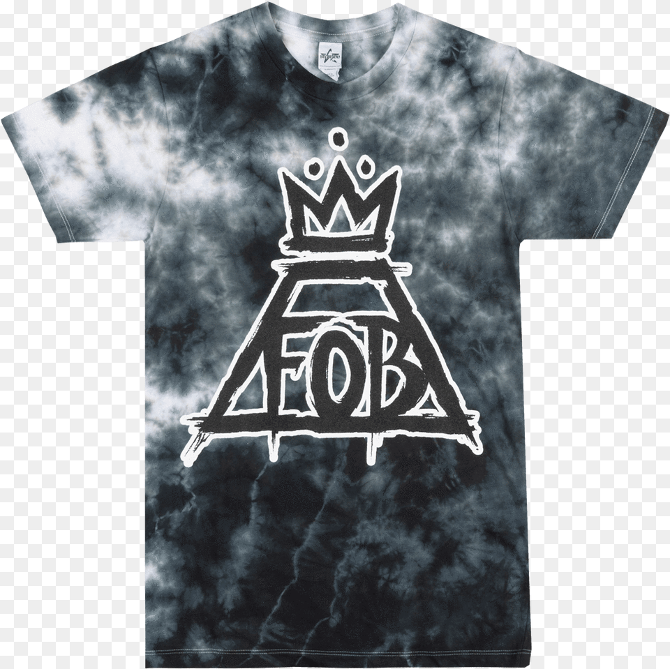 Fallout Boy Crown Logo T Shirt Tie Dye Mens Fob Rock Active Shirt, Clothing, T-shirt Png Image