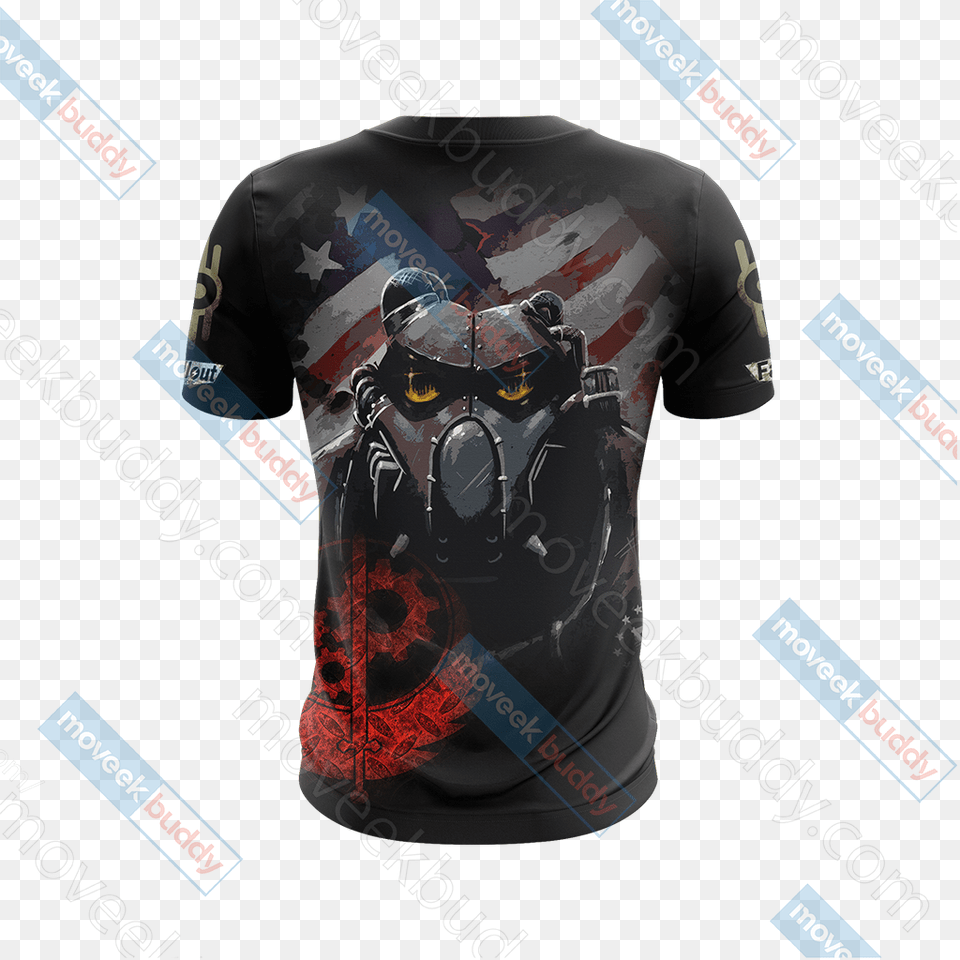 Fallout Brotherhood Of Steel New Unisex 3d T Shirt Active Shirt, Clothing, T-shirt, Adult, Male Free Png