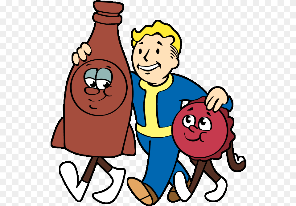 Fallout Cappy And Bottle, Cartoon, Face, Head, Person Png Image