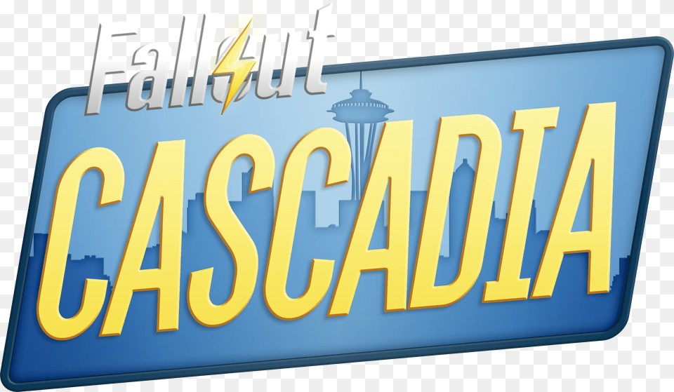 Fallout Cascadia Wip Logo Signage, License Plate, Transportation, Vehicle, Scoreboard Free Transparent Png