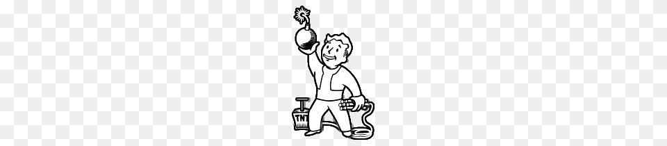 Fallout Clipart Black And White, People, Person, Stencil, Baby Free Png Download