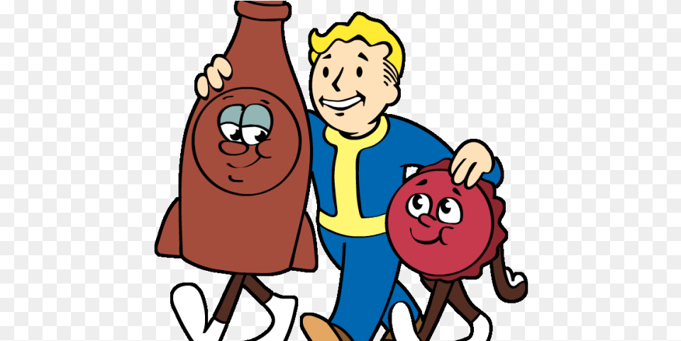 Fallout Clipart Pip Boy Fallout Bottle And Cappy, Baby, Face, Head, Person Free Png Download