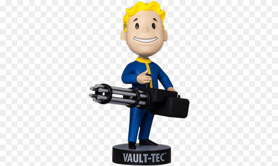 Fallout Fallout Vault Boy 101 Bobble Head Series 3 Big Guns, Figurine, Baby, Person, Weapon Png