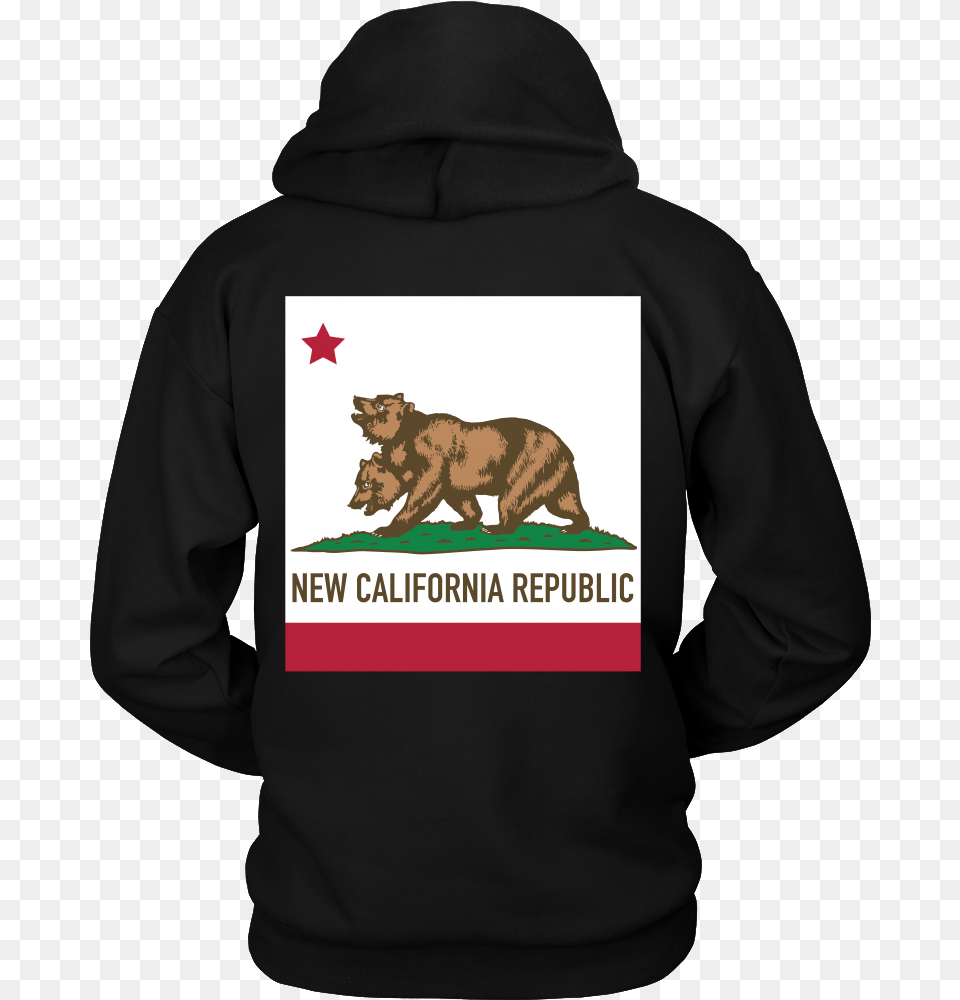 Fallout Inspired New California Flag Back Design Funny Fishing Hoodies, Animal, Sweatshirt, Sweater, Mammal Free Png Download