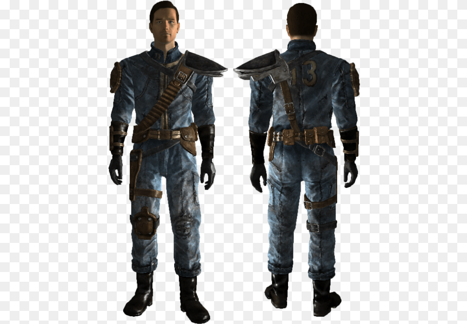 Fallout New Vegas Armored Vault Suit, Clothing, Pants, Adult, Person Free Png