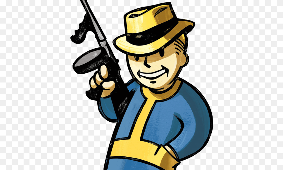 Fallout New Vegas Vault Boy, Clothing, Hat, Adult, Person Png Image